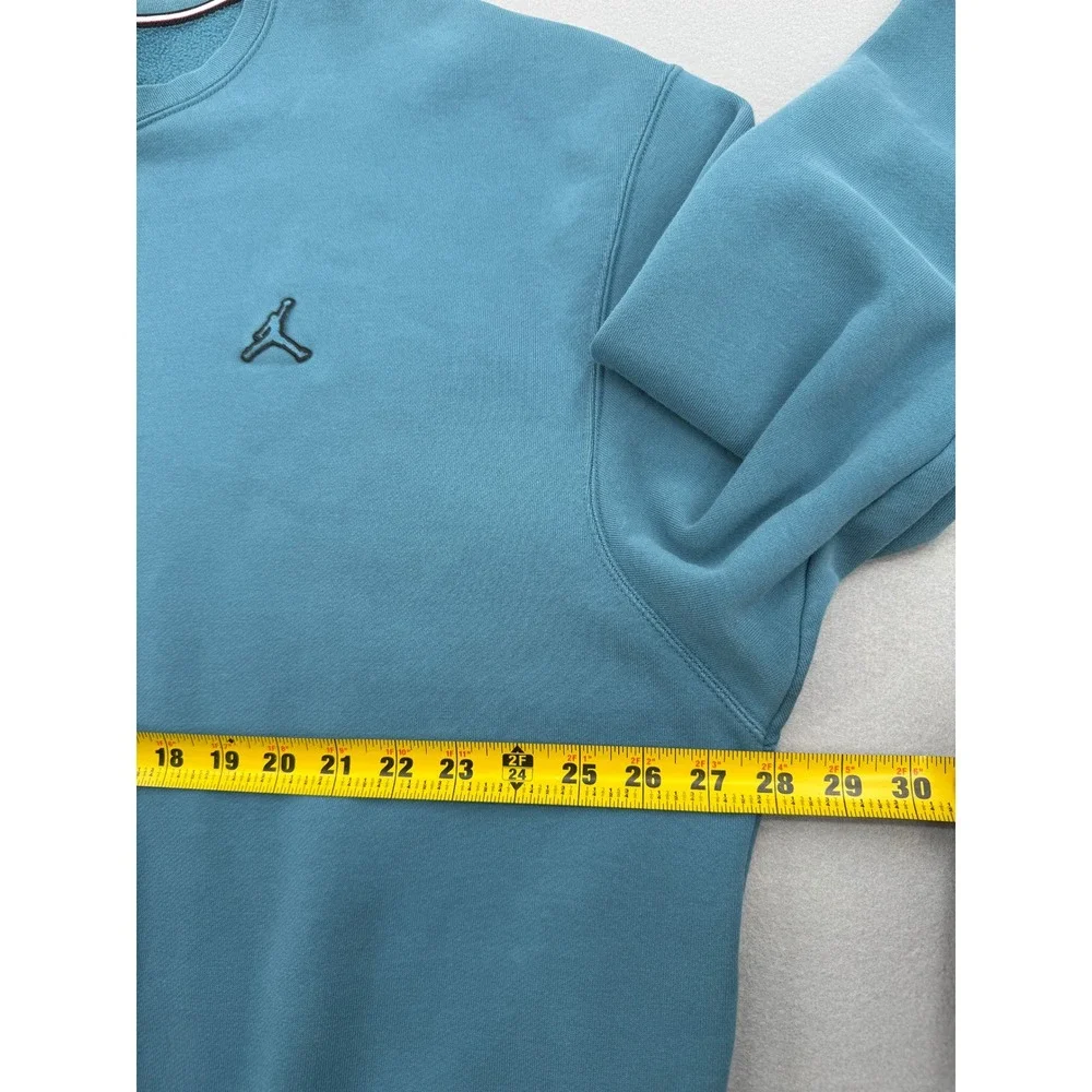 Jordan Mens Essentials Fleece‎ Crewneck Sweatshirt Teal Blue 3XL Jumpman Logo